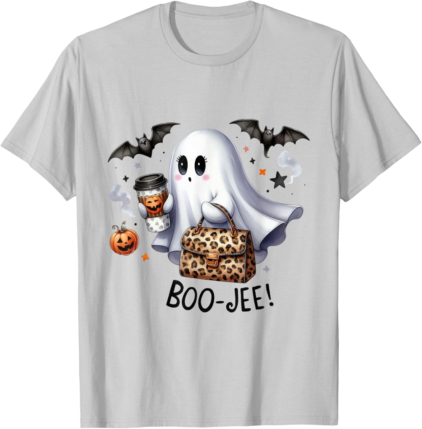 Boo Jee Halloween Ghost Party Costume Women Girl T-Shirt - T-Shirt | Ash