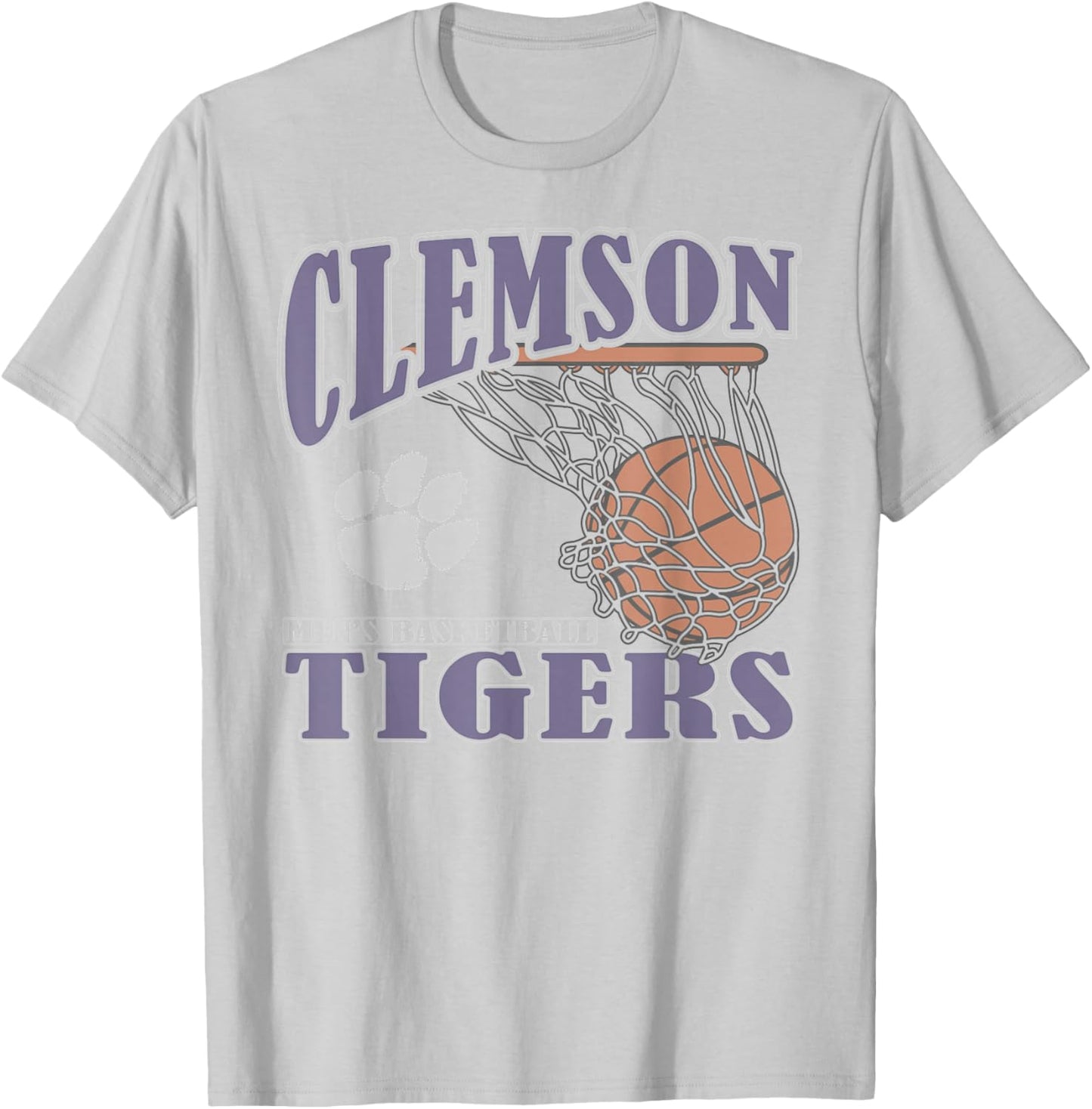 Clemson Tigers Basketball Vintage Lift Orange T-Shirt - T-Shirt | Ash