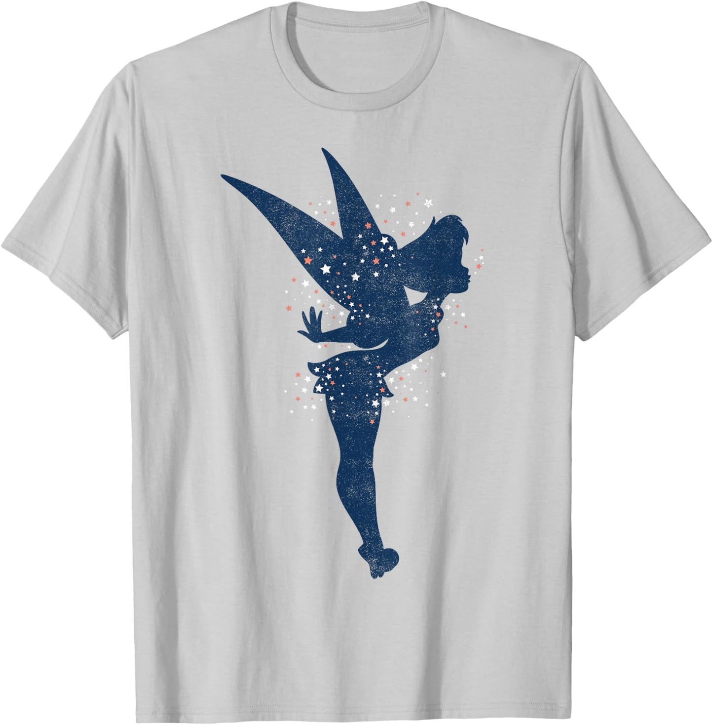 Disney Peter Pan Tinkerbell Americana Shadow Graphic T-Shirt - T-Shirt | Ash