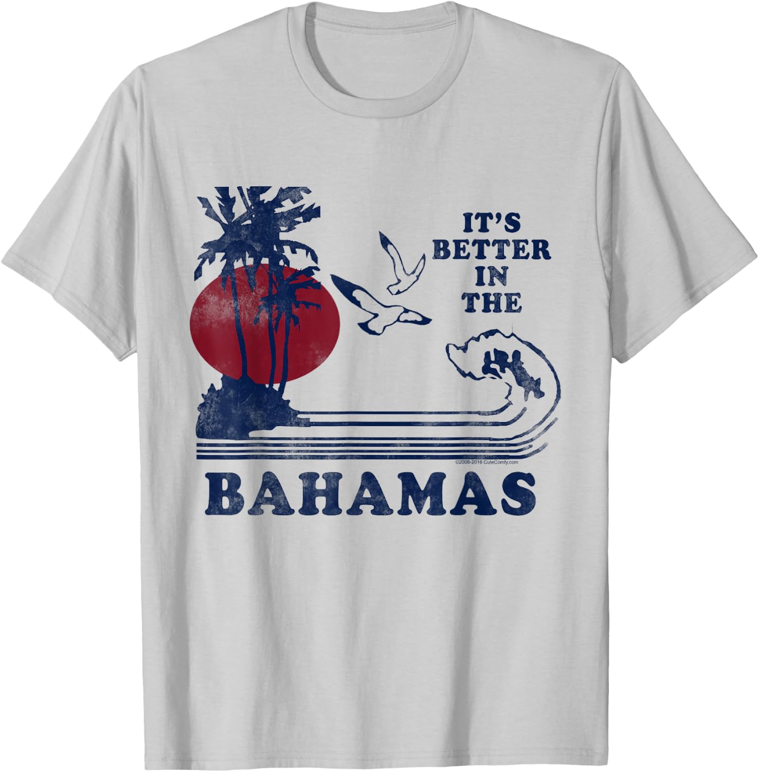 It's Better in The Bahamas Vintage 80s 70s Retro Souvenir T-Shirt - T-Shirt | Ash