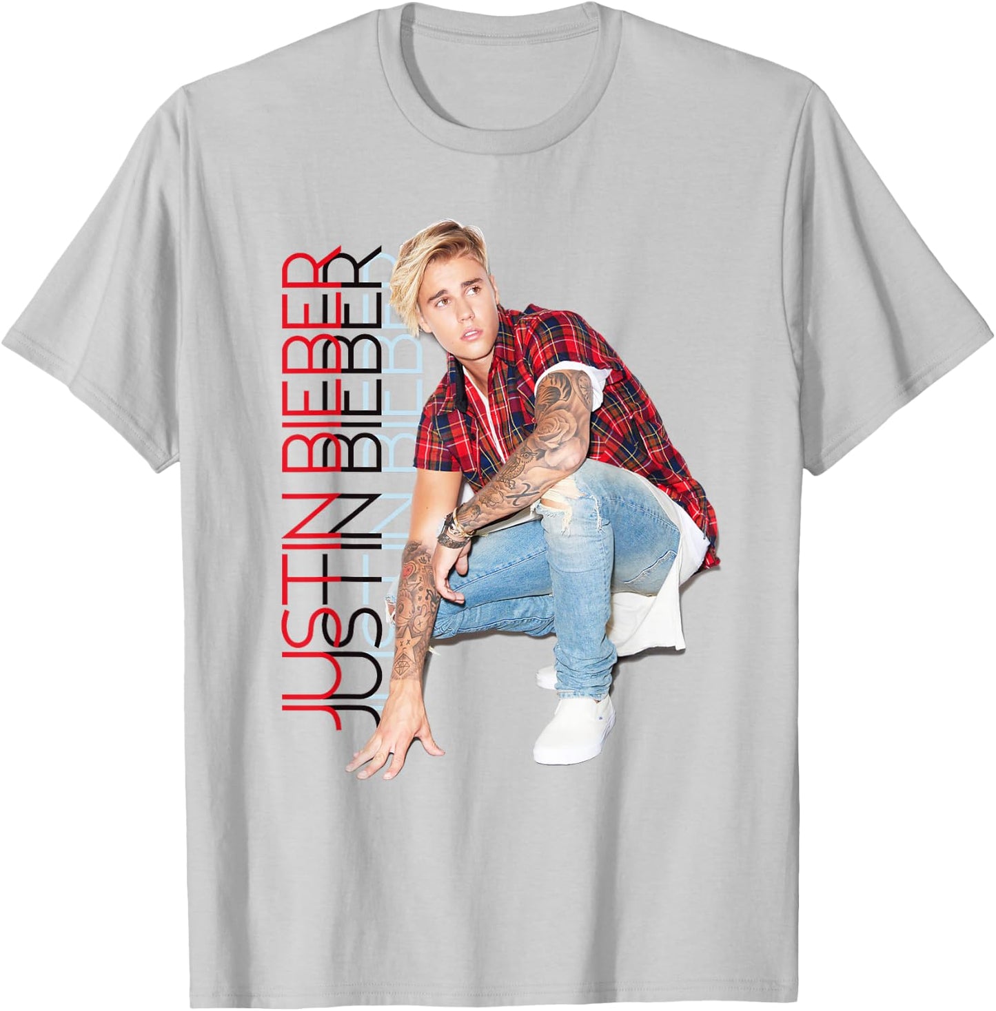 Justin Bieber Official Standing Tall T-Shirt - T-Shirt | Ash