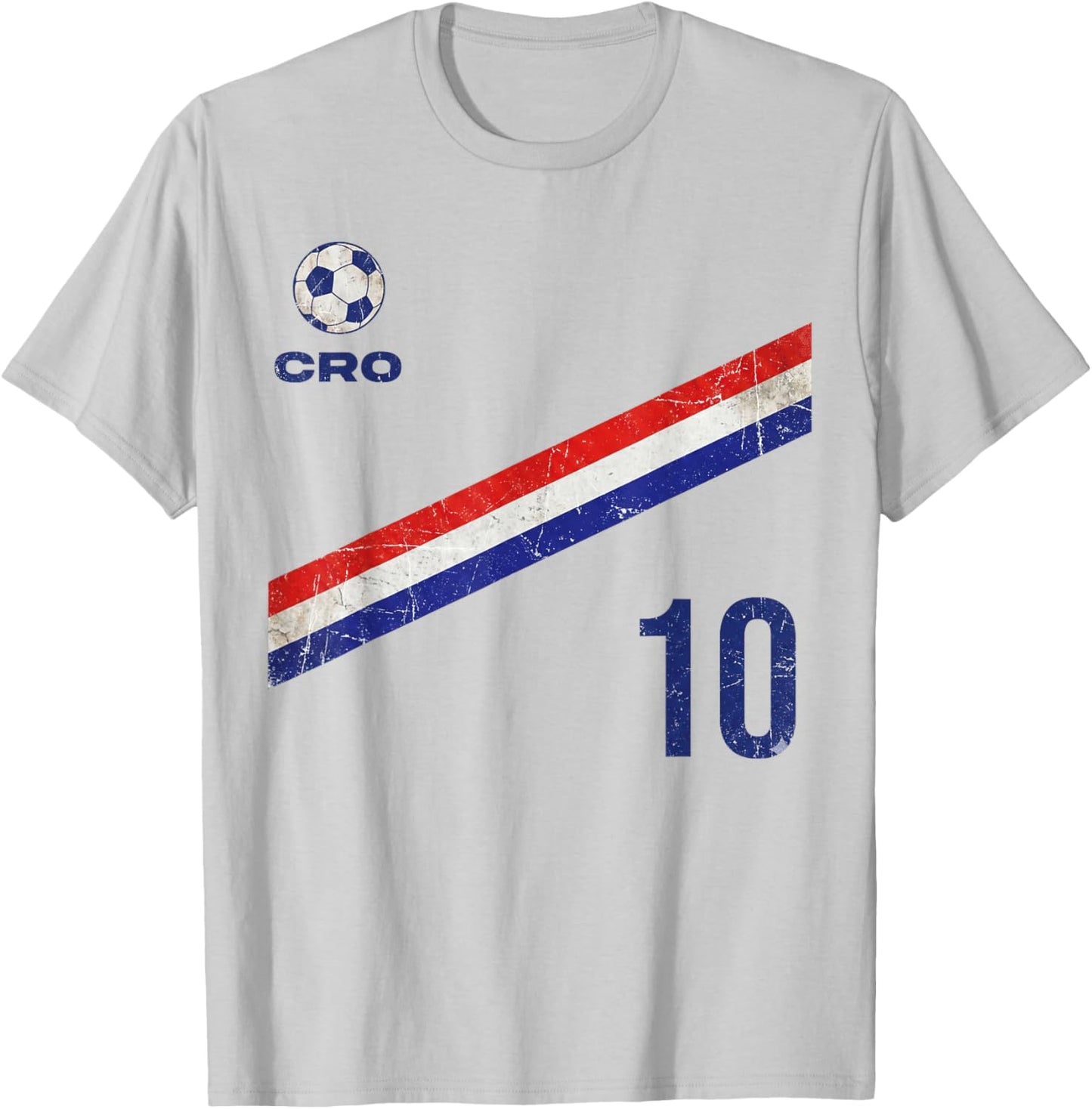 Croatia Hrvatska Flag Zagreb Croatian Jersey Retro T-Shirt - T-Shirt | Ash
