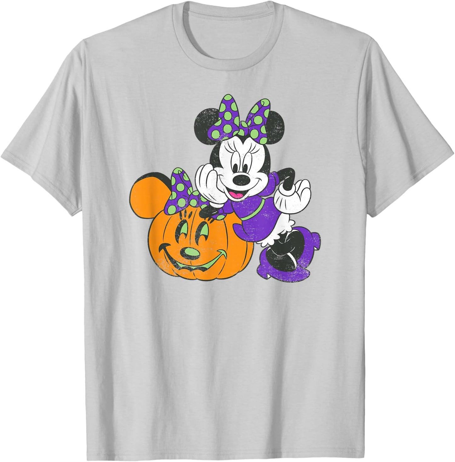 Disney Minnie Mouse Pumpkin Halloween T-Shirt - T-Shirt | Ash