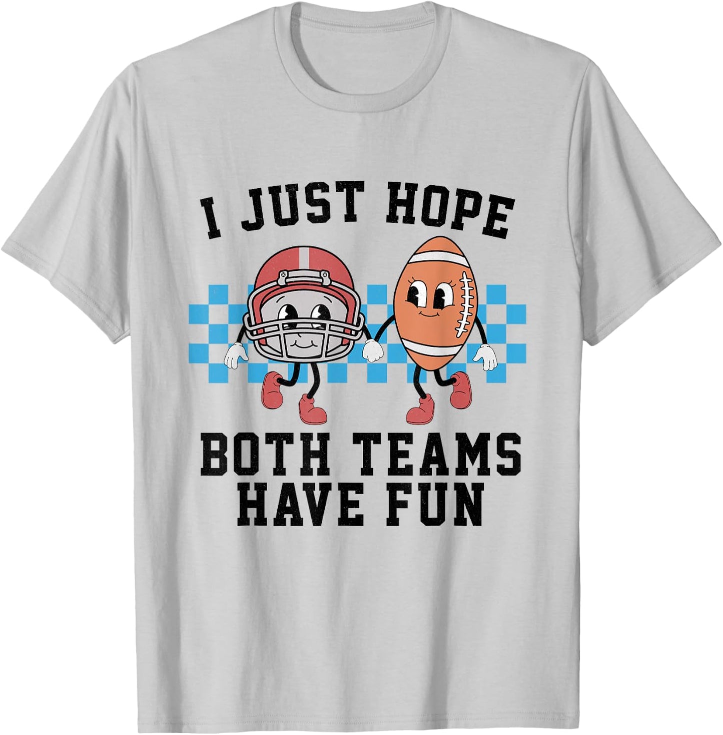 Both Teams Have Fun Cool Football Season Funny Gameday Retro T-Shirt - T-Shirt | Ash