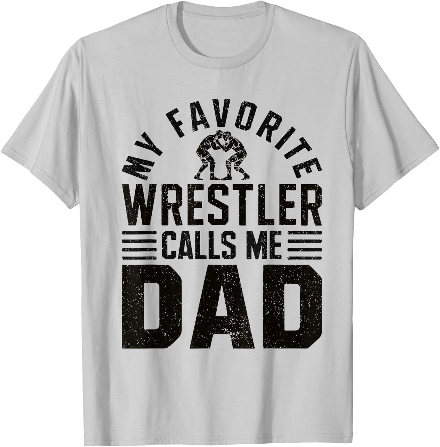 Wrestler Daddy Funny Wrestling Dad T-Shirt - T-Shirt | Ash