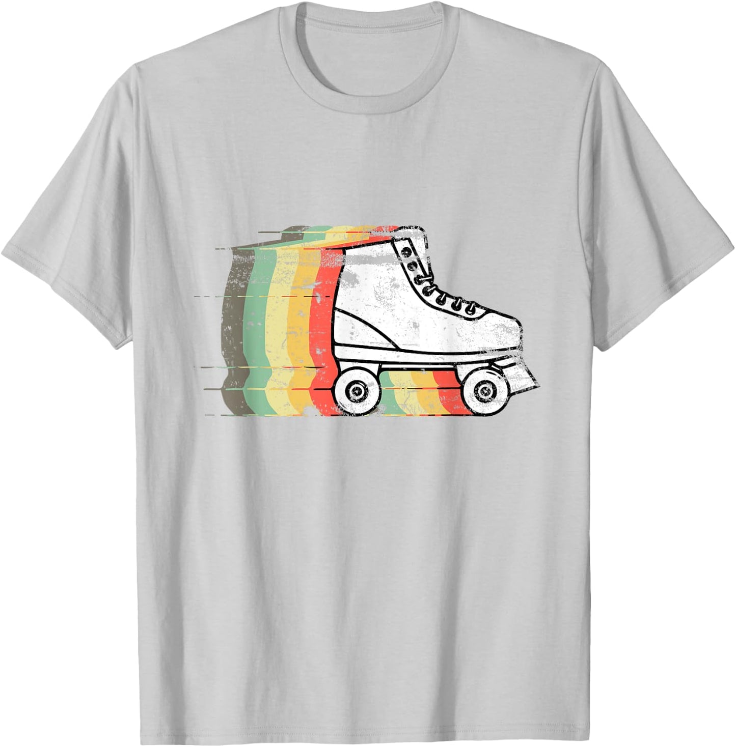 Roller Skate Skating 70s Retro Gift T-Shirt - T-Shirt | Ash