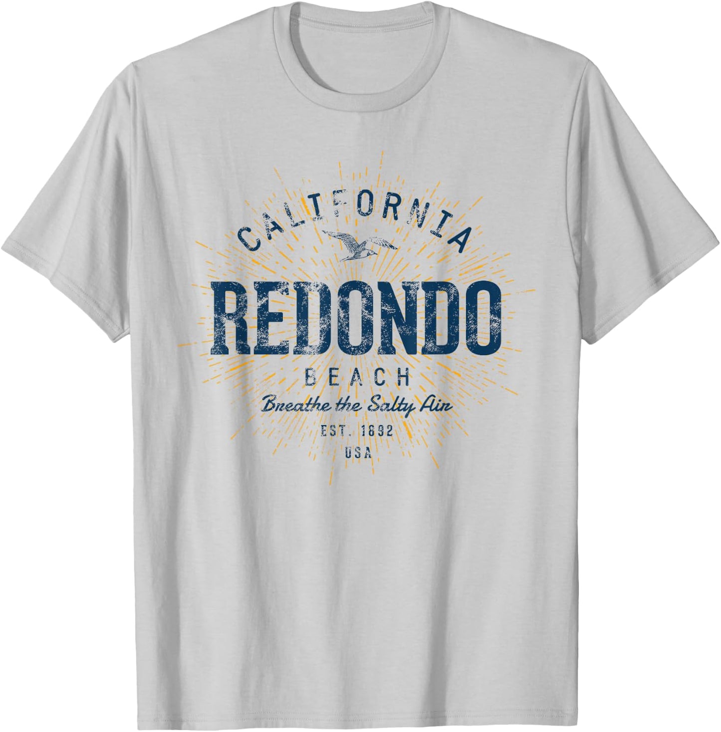 Vintage Redondo Beach Retro T-Shirt - T-Shirt | Ash