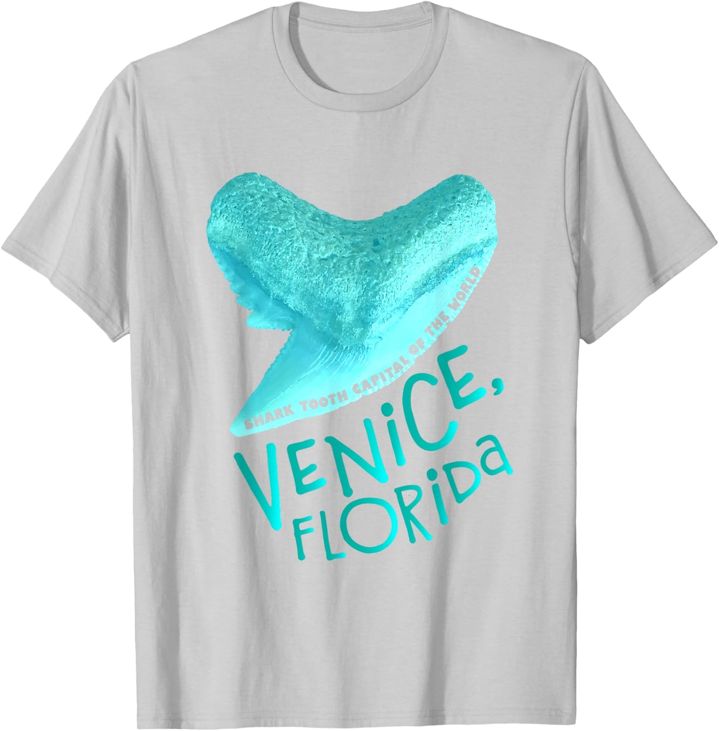 Venice, Florida - Shark Tooth Capital - Vacation Beach T-Shirt - T-Shirt | Ash