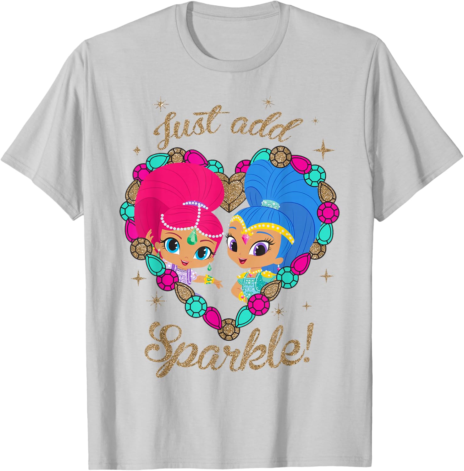 Shimmer & Shine Just Add Sparkle! T-Shirt - T-Shirt | Ash