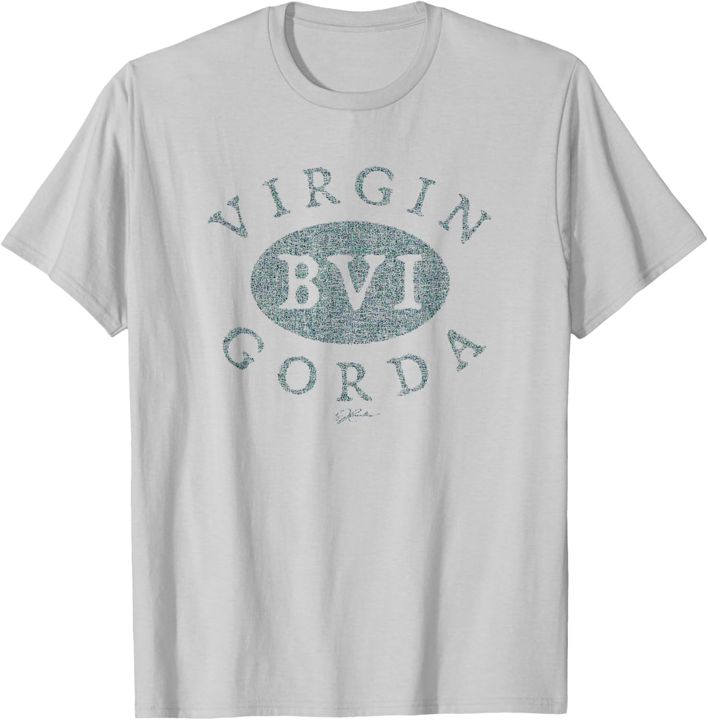 JCombs: Virgin Gorda, BVI (Distressed) T-Shirt - T-Shirt | Ash