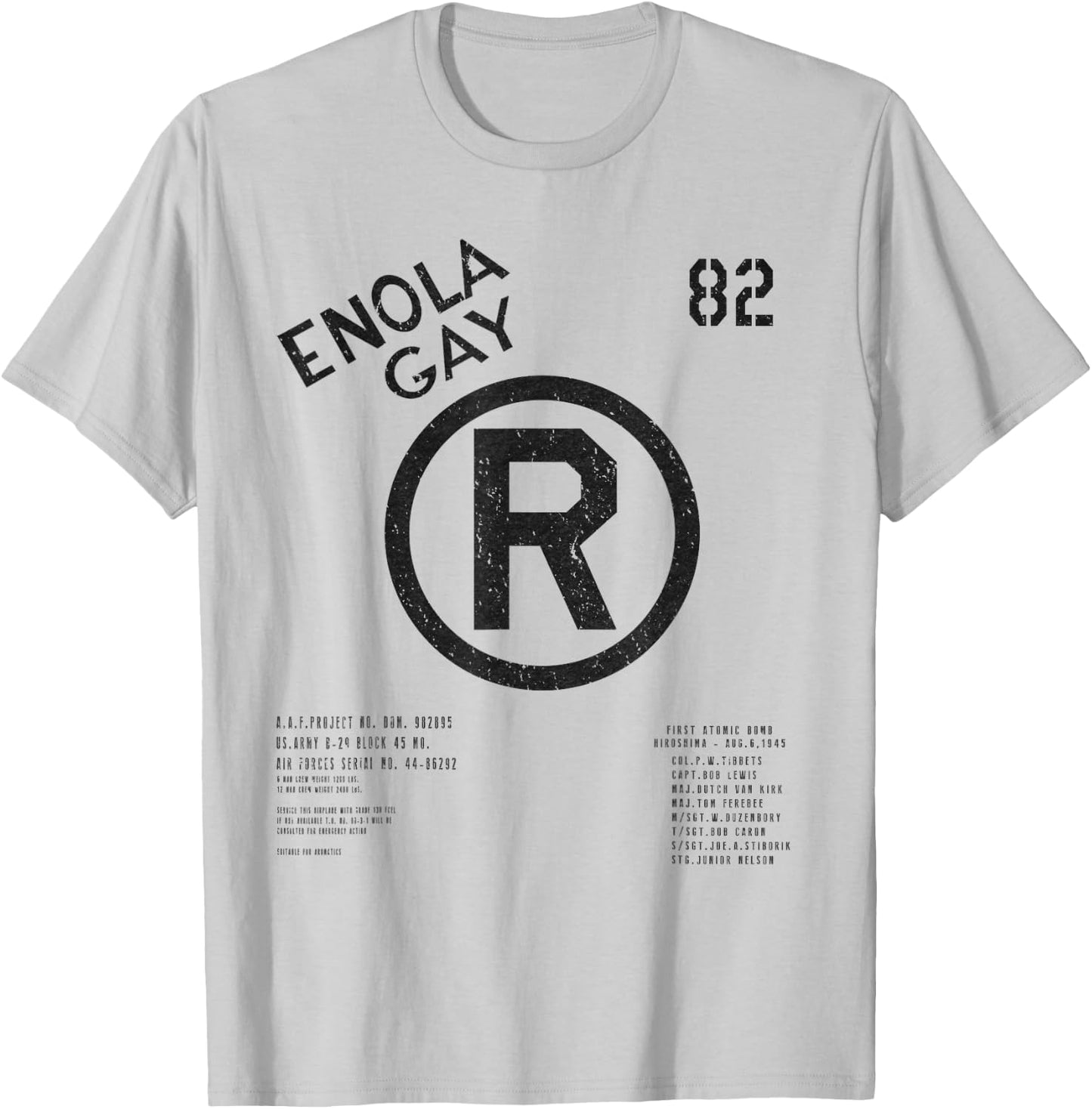 Enola Gay B-29 Superfortress WWII Aviation History T-Shirt - T-Shirt | Ash