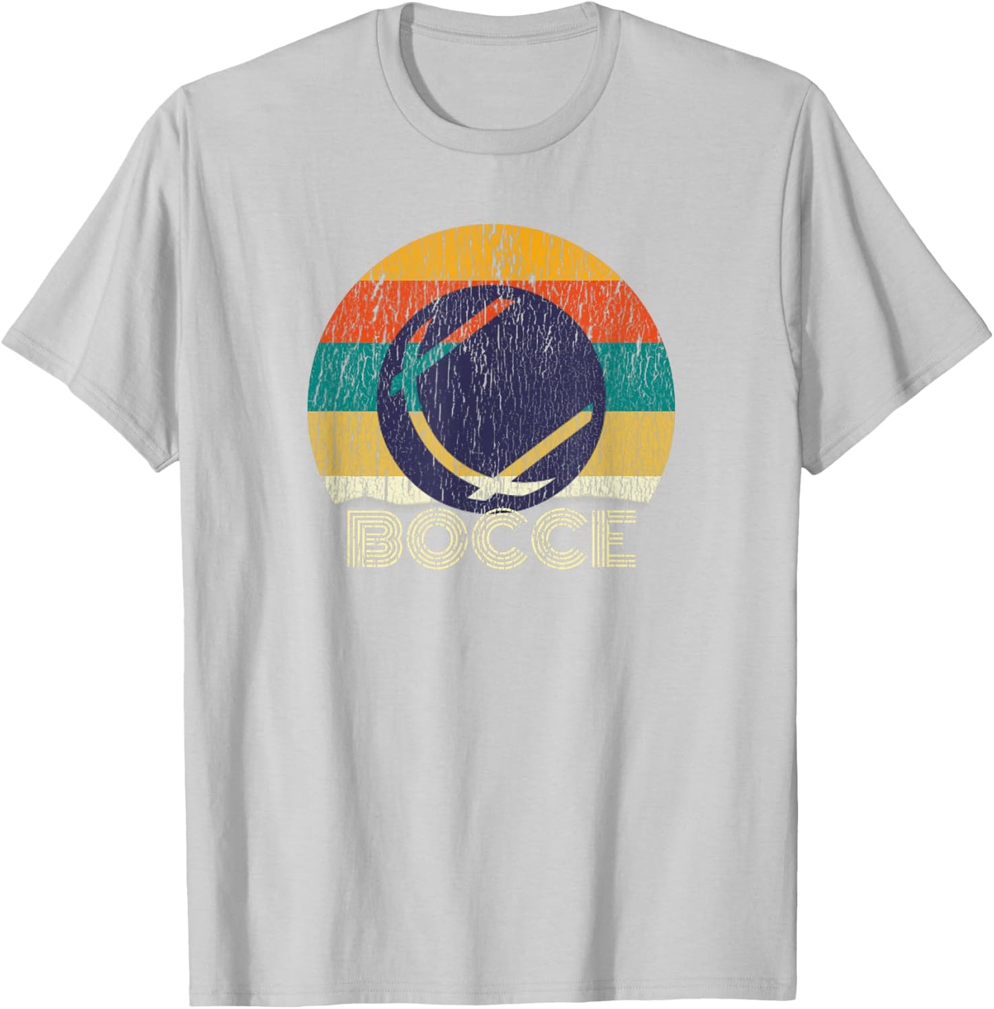 Vintage Bocce Shirt Retro 70's Men Women Gift Bocce Ball T-Shirt - T-Shirt | Ash