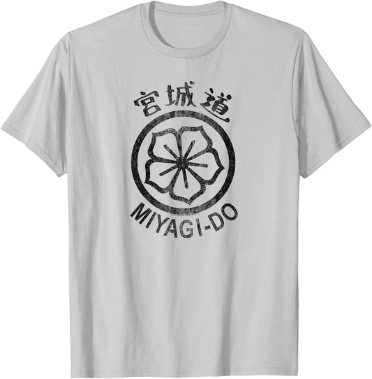 The Karate Kid Miyagi-Do Flower Logo Movie T-Shirt - T-Shirt | Ash