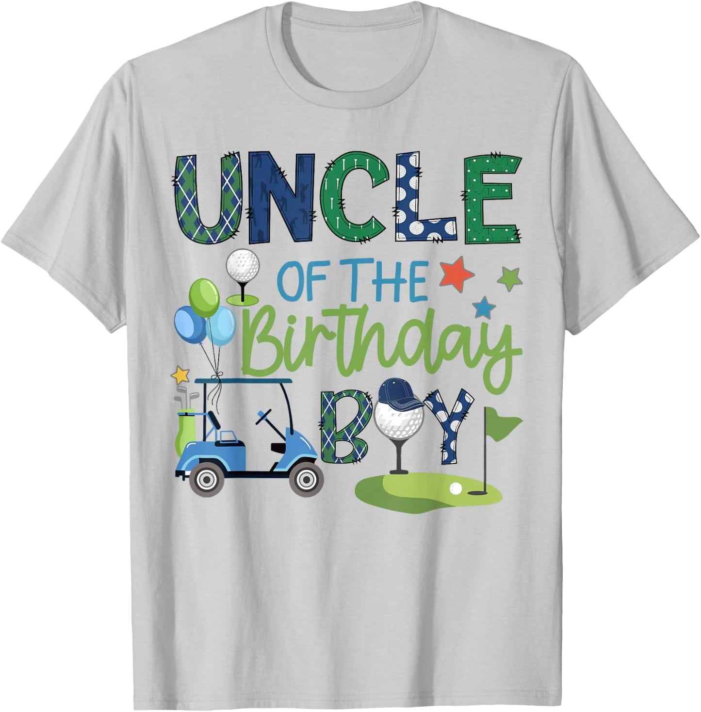 Uncle Of The Birthday Boy Hole in One Golf Sport T-Shirt - T-Shirt | Ash