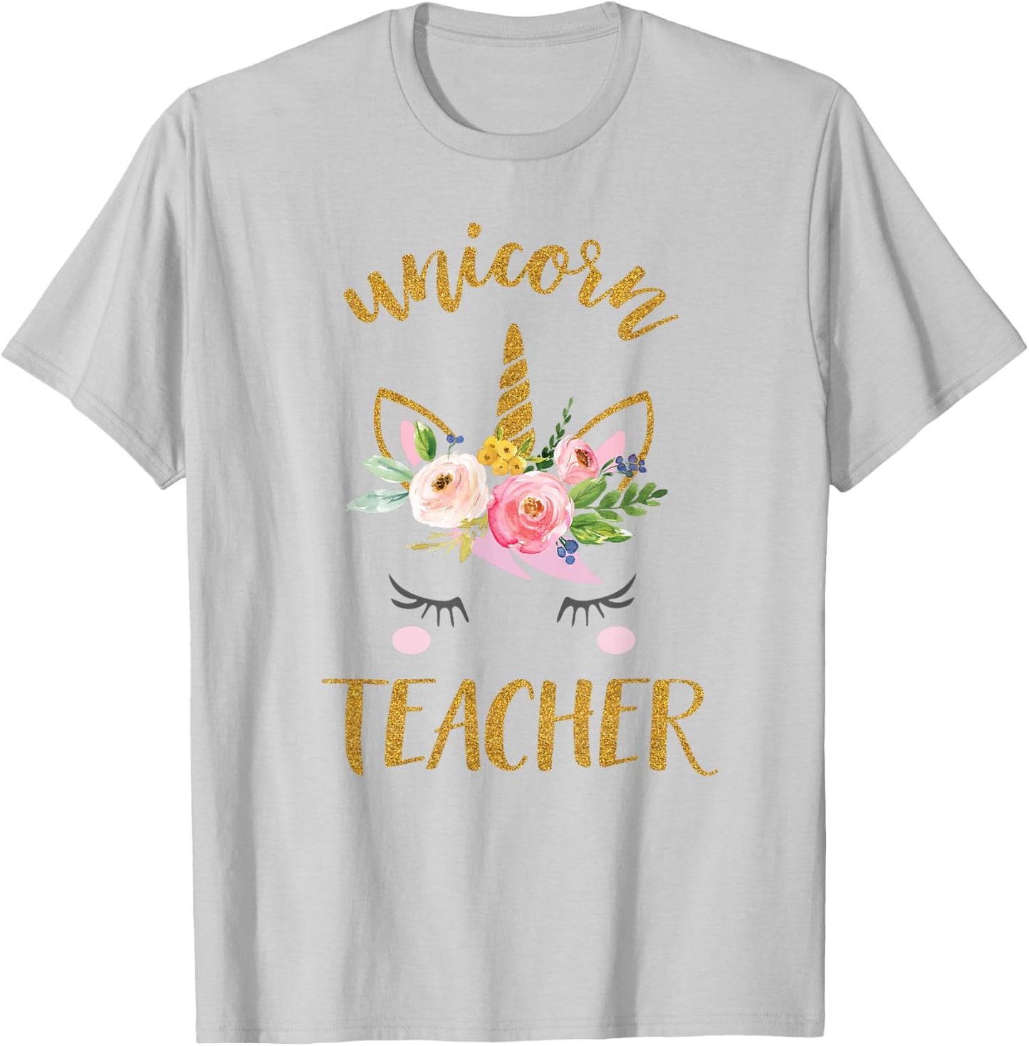 Unicorn Teacher Shirt, Teacher Appreciation Gift T-Shirt - T-Shirt | Ash