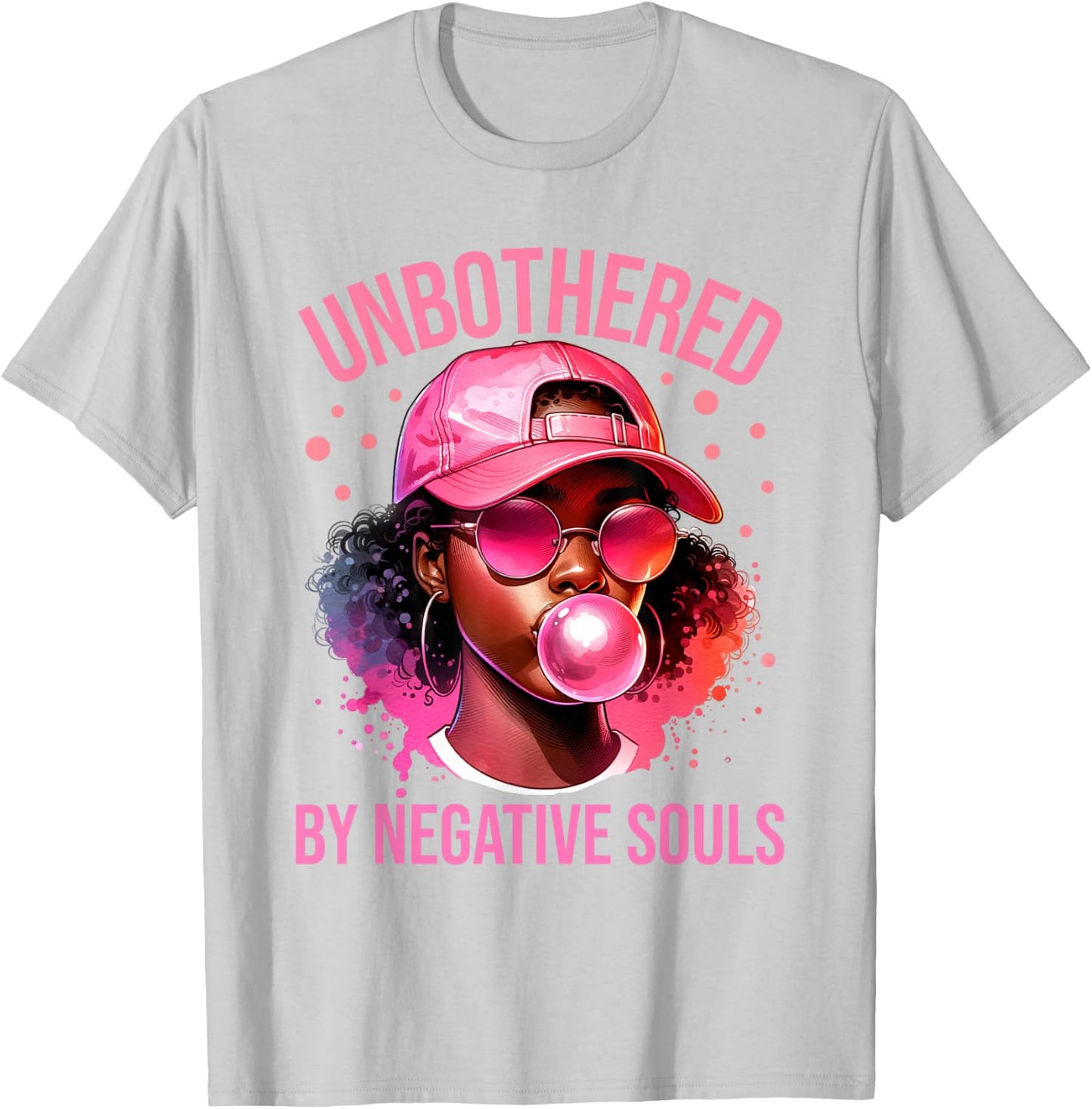 Unbothered Women Black Pride African American Girls Melanin T-Shirt - T-Shirt | Ash