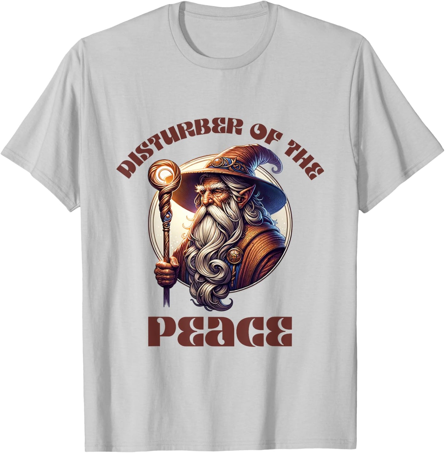 Disturber of the Peace Wizard, Witch, Warlock. T-Shirt - T-Shirt | Ash