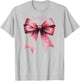 Connecticut Huskies Bow Pink Officially Licensed T-Shirt - T-Shirt | Ash