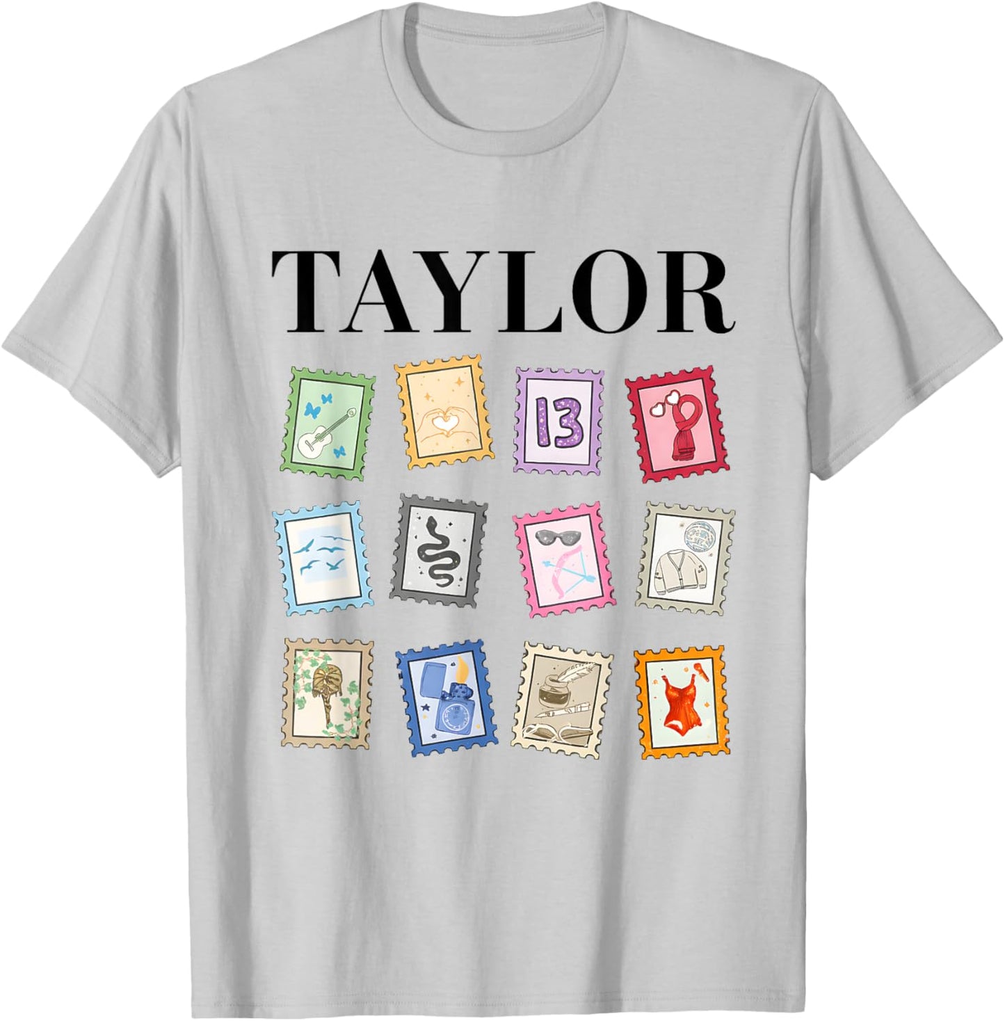 Taylor Groovy Name Stamps 80's Vintage Birthday Girls T-Shirt - T-Shirt | Ash