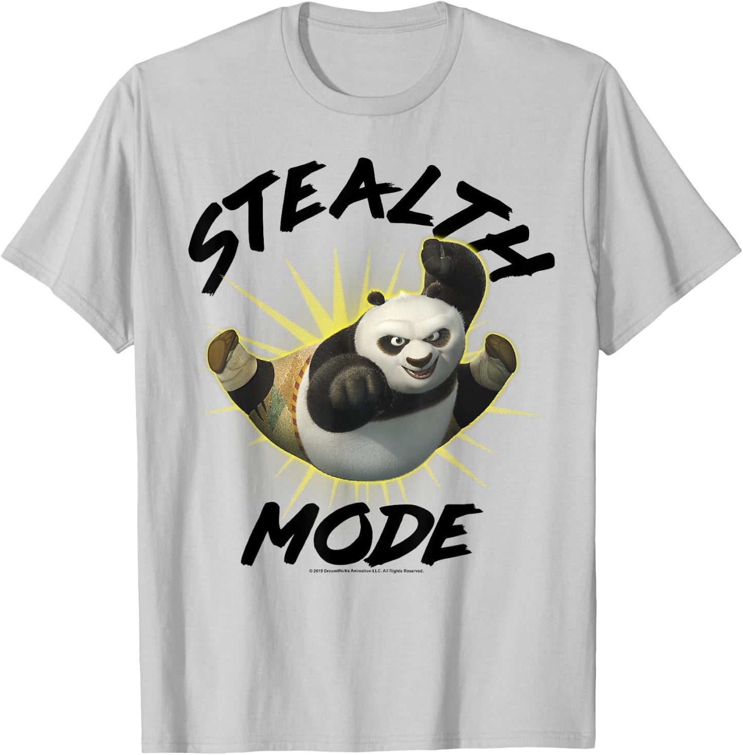 Kung Fu Panda Stealth Mode Po Portrait T-Shirt - T-Shirt | Ash