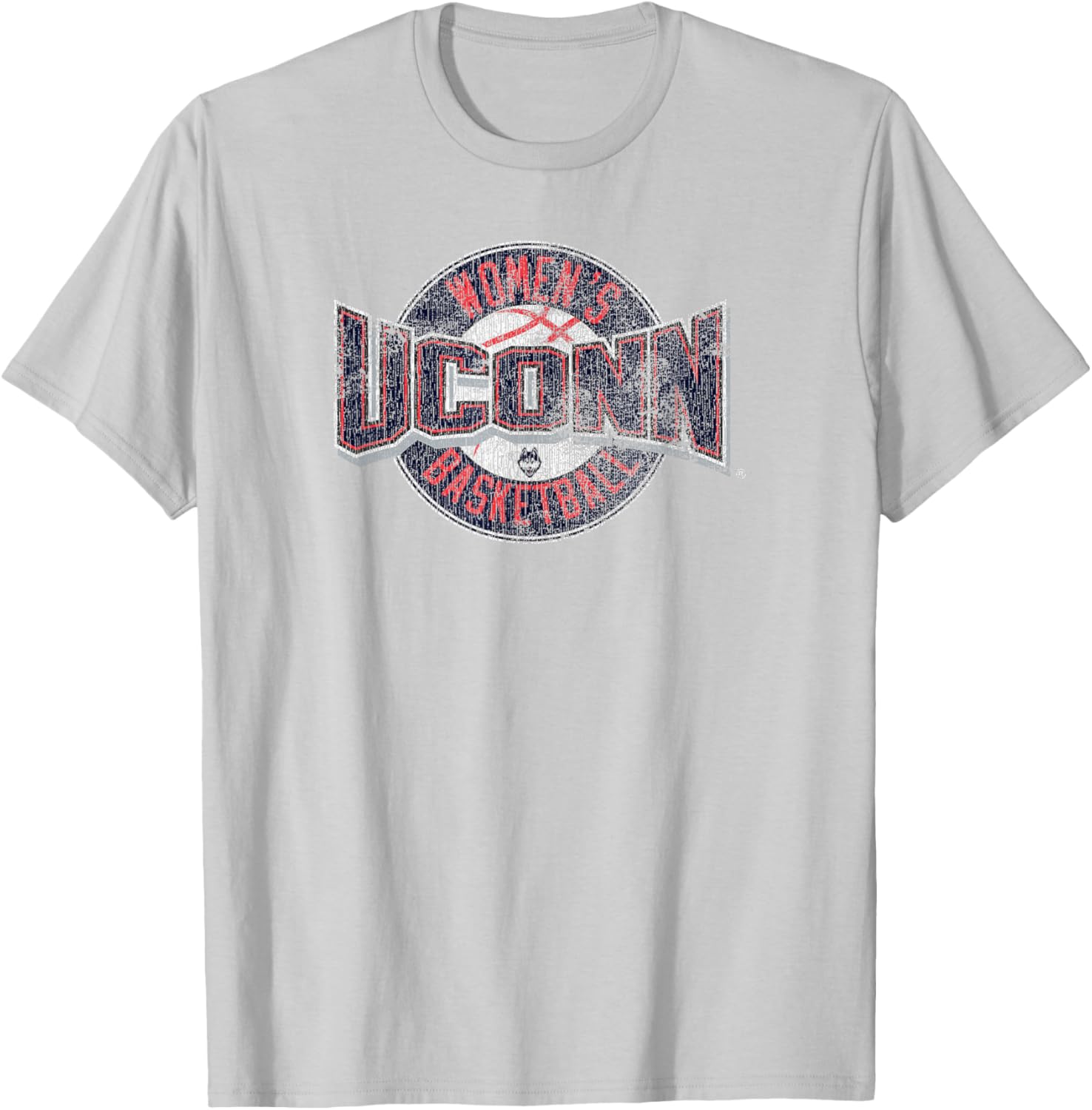 Connecticut Huskies Women's Basketball Distressed Gray T-Shirt - T-Shirt | Ash