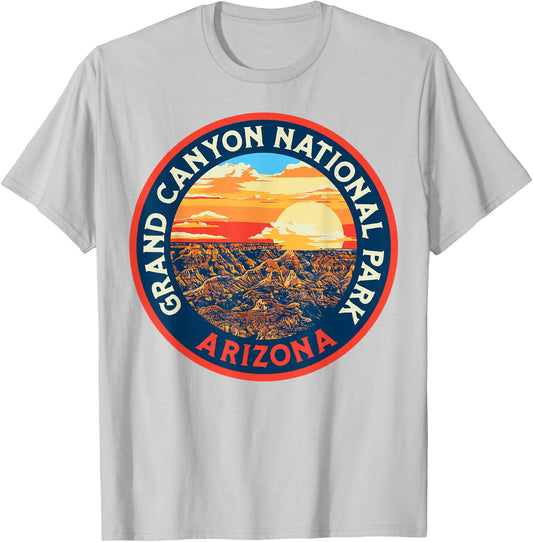 Vintage Grand Canyon National Park Retro 80s Graphic T-Shirt - T-Shirt | Ash