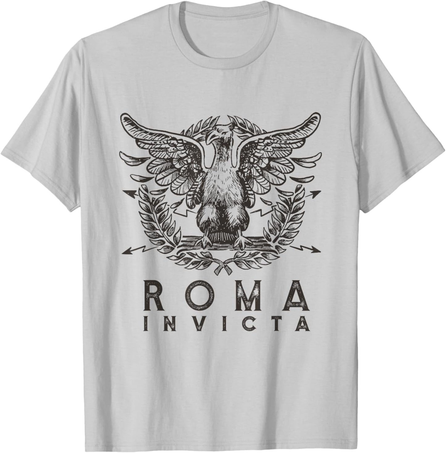 History Of Ancient Rome SPQR Roman Eagle Roma Invicta T-Shirt - T-Shirt | Ash