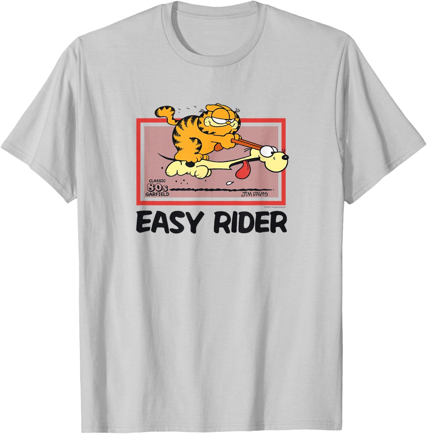 Garfield Vintage Easy Rider T-Shirt - T-Shirt | Ash