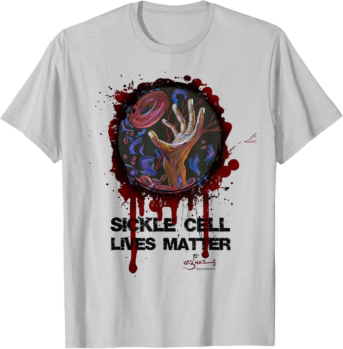 Sickle Cell Lives Matter - Hope Sickle Cell Awareness Art T-Shirt - T-Shirt | Ash