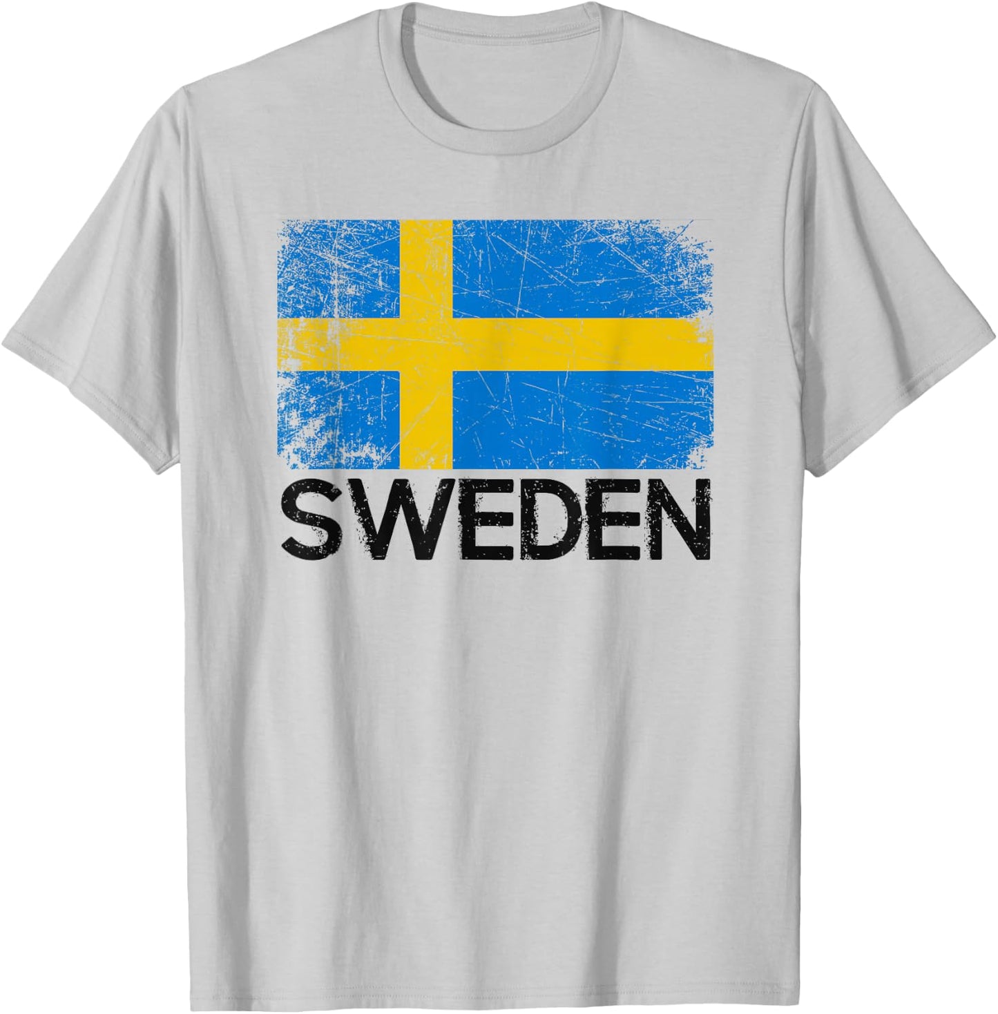 Swedish Flag | Vintage Made In Sweden Gift T-Shirt - T-Shirt | Ash