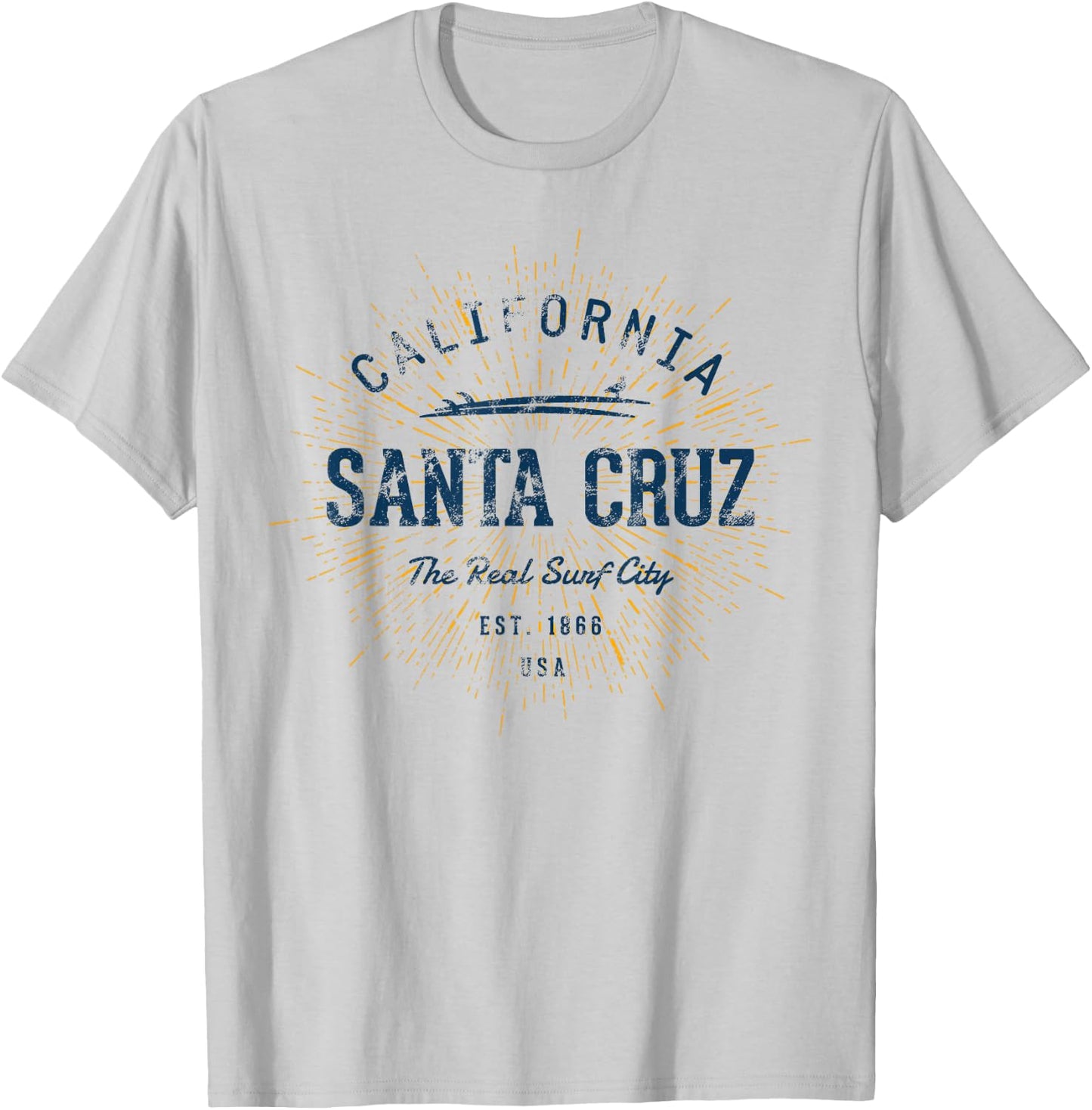 Vintage Retro Santa Cruz T-Shirt - T-Shirt | Ash