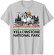 Vintage Yellowstone National Park Retro Mountains T-Shirt - T-Shirt | Ash