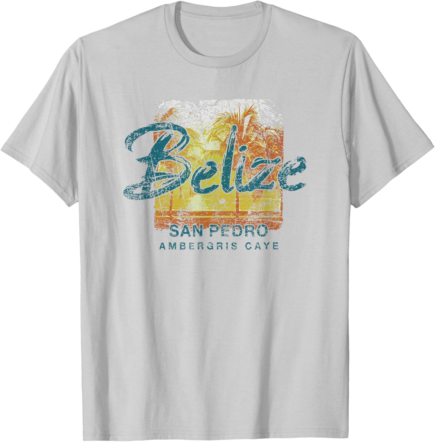 Belize Ambergris Caye San Pedro Vintage T-Shirt - T-Shirt | Ash