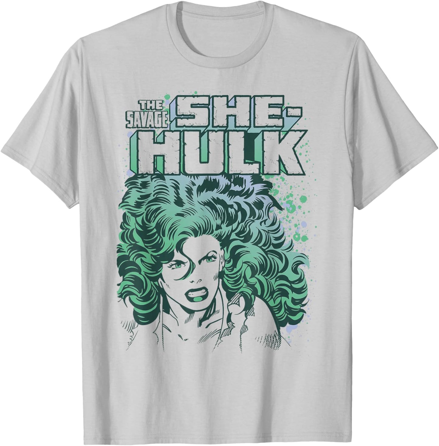 Marvel The Savage She-Hulk Colorful Retro Portrait T-Shirt - T-Shirt | Ash
