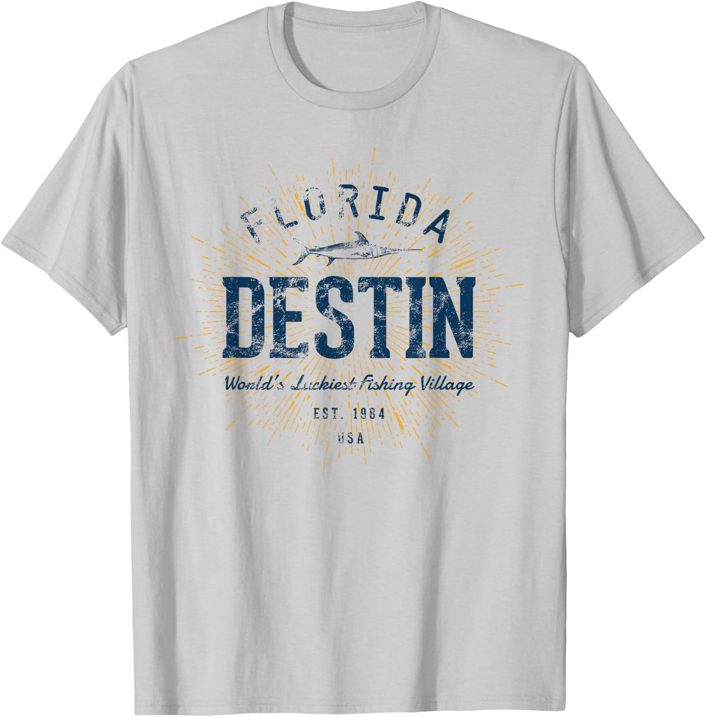 Vintage Destin Retro T-Shirt - T-Shirt | Ash