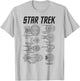 Star Trek Spaceships of Starfleet Enterprise Textbook T-Shirt - T-Shirt | Ash