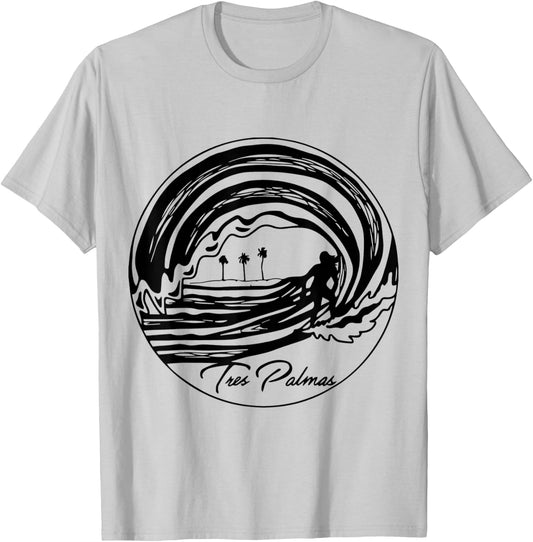 Tres Palmas Rincon Puerto Rico Men's Surfing T Shirt T-Shirt - T-Shirt | Ash