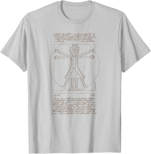 Rick and Morty Vitruvian Rick Cartoon T-Shirt - T-Shirt | Ash