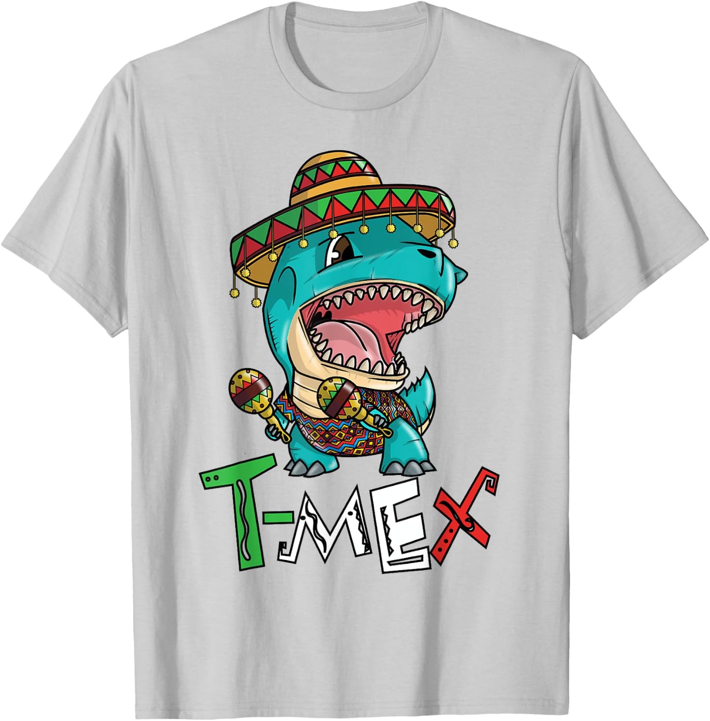 Cinco De Mayo Dinosaur Shirt Mexican Shirts for Boys Funny T-Shirt - T-Shirt | Ash