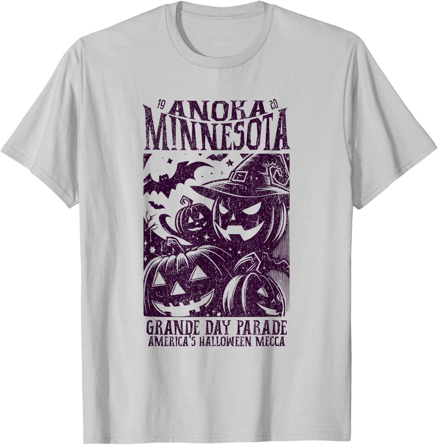 Anoka Minnesota Since 1920 Grande Day Parade Halloween Mecca T-Shirt - T-Shirt | Ash