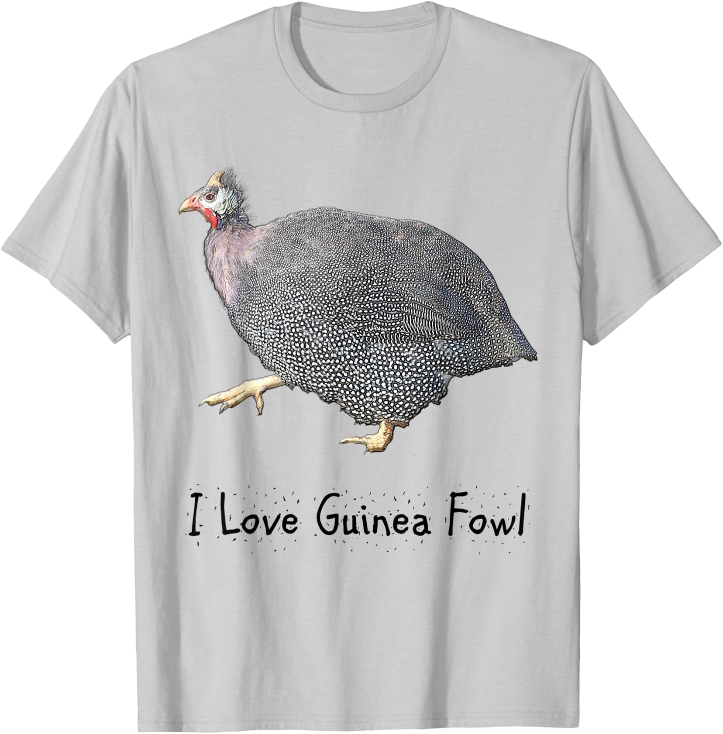 I love guinea fowl keets & poultry & bird lovers funny T-Shirt - T-Shirt | Ash
