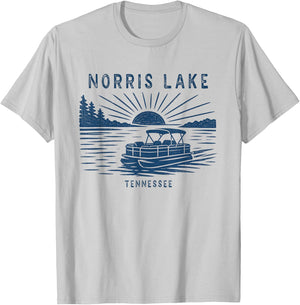 Vintage Norris Lake Tennessee Outdoors Vacation T-Shirt - T-Shirt | Ash