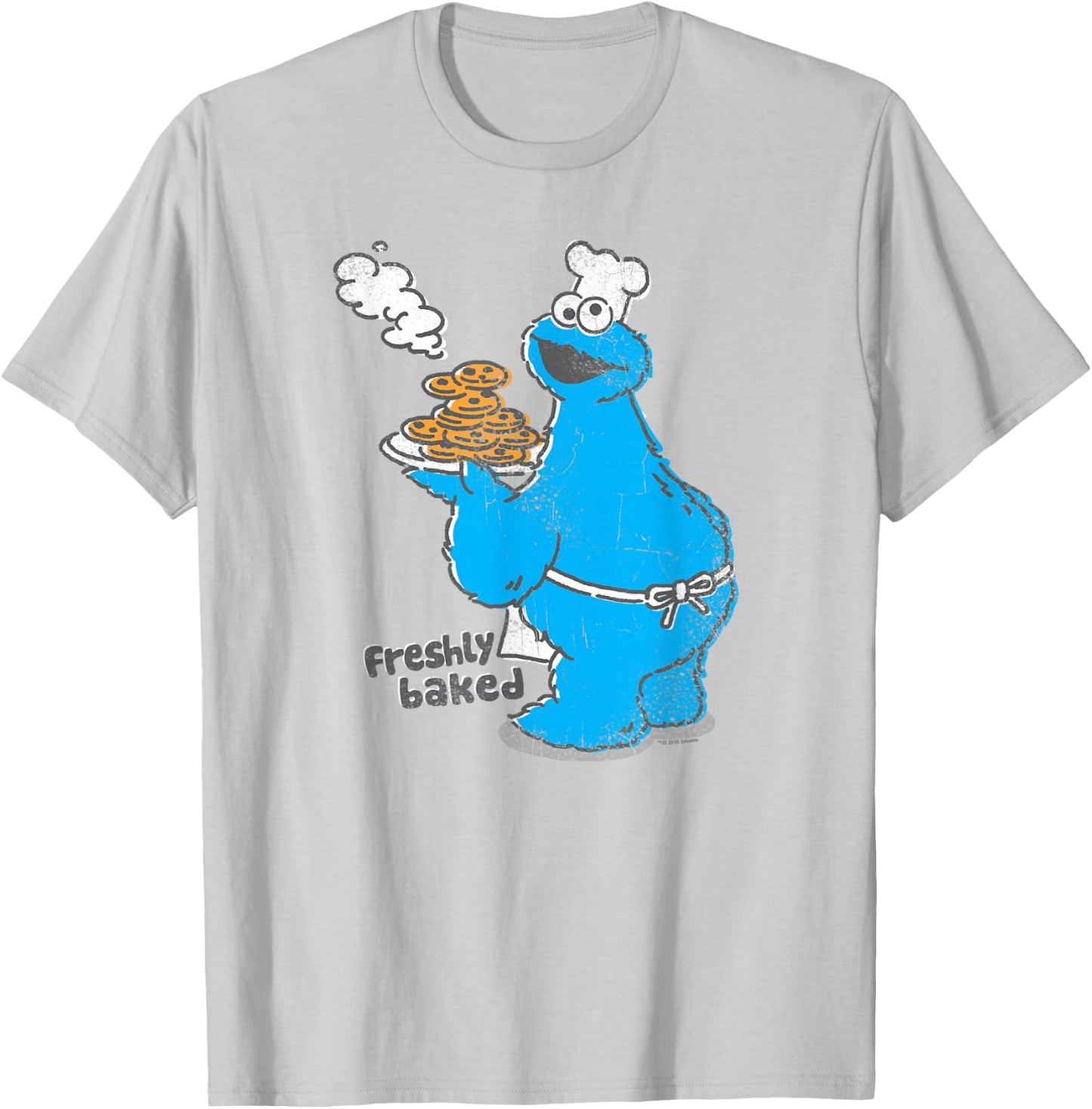 Sesame Street Cookie Monster Freshly Baked T-Shirt - T-Shirt | Ash