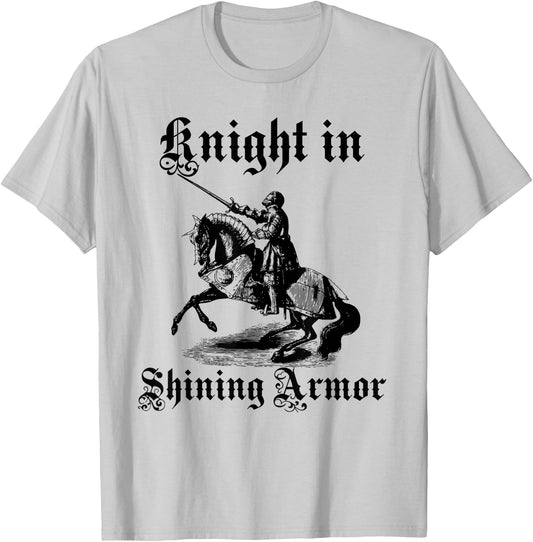 Knight In Shining Armor Medieval and Renaissance T Shirt T-Shirt - T-Shirt | Ash