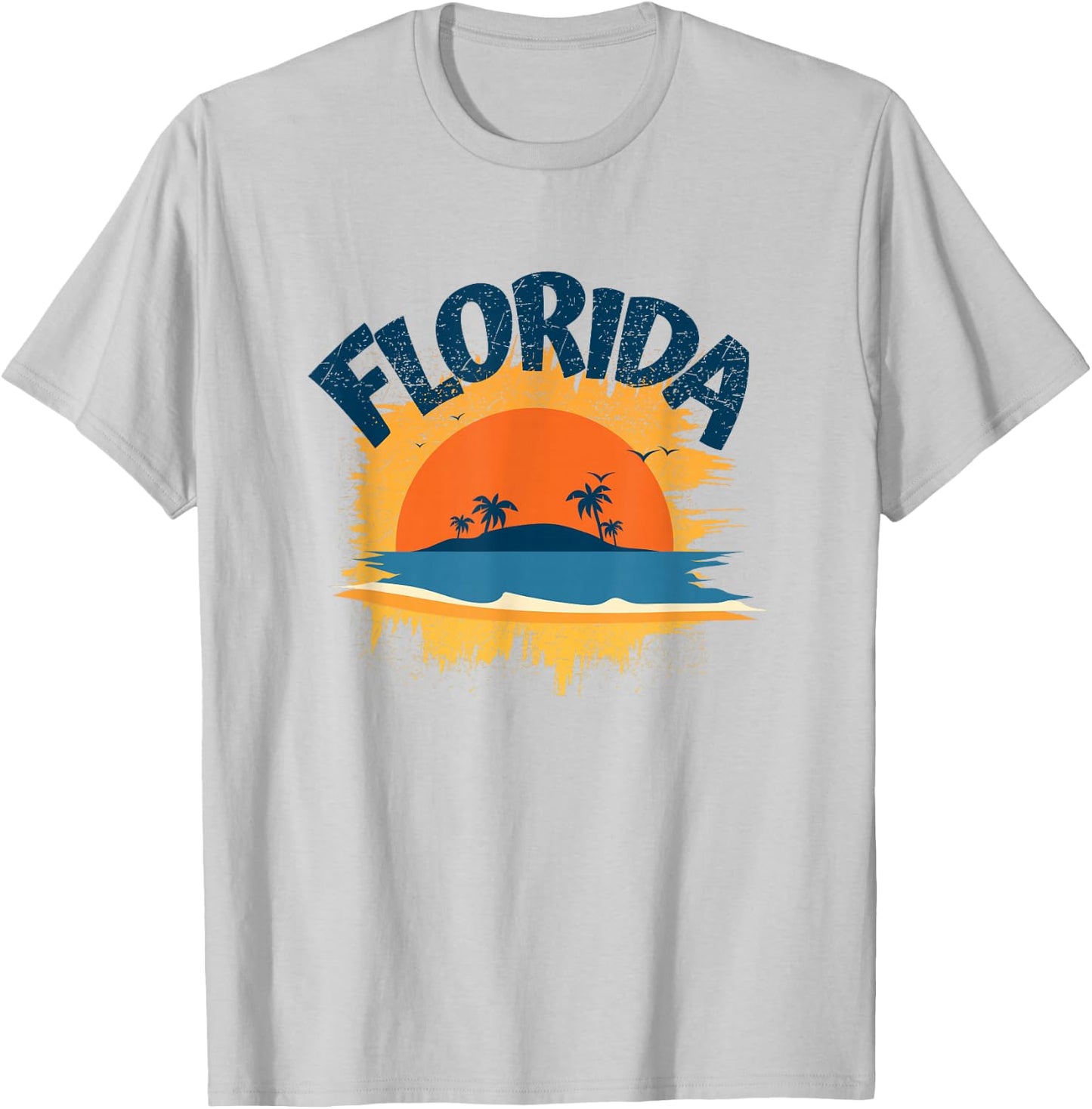 Vintage Florida Retro Design Sunshine Men Women Kids T-Shirt - T-Shirt | Ash