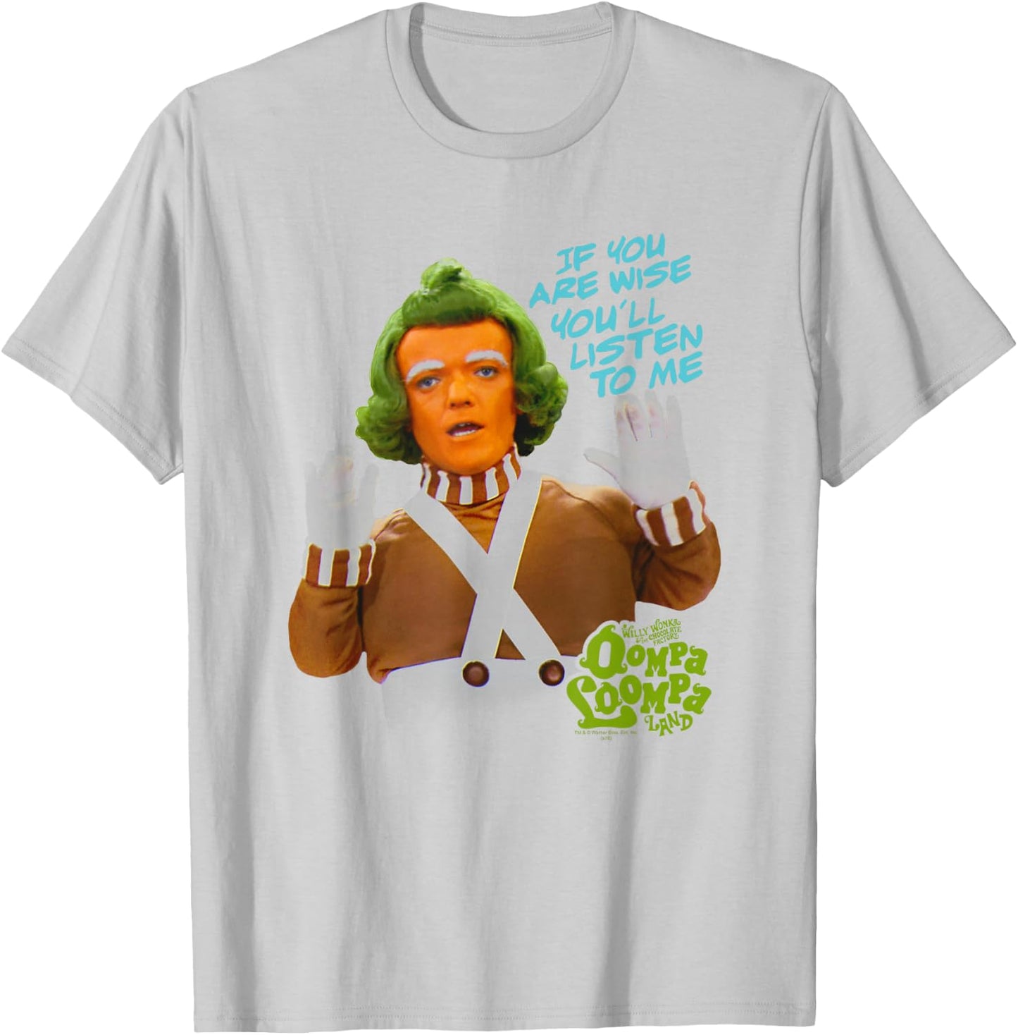 Willy Wonka Oompa Loompa Listen Small T-Shirt - T-Shirt | Ash