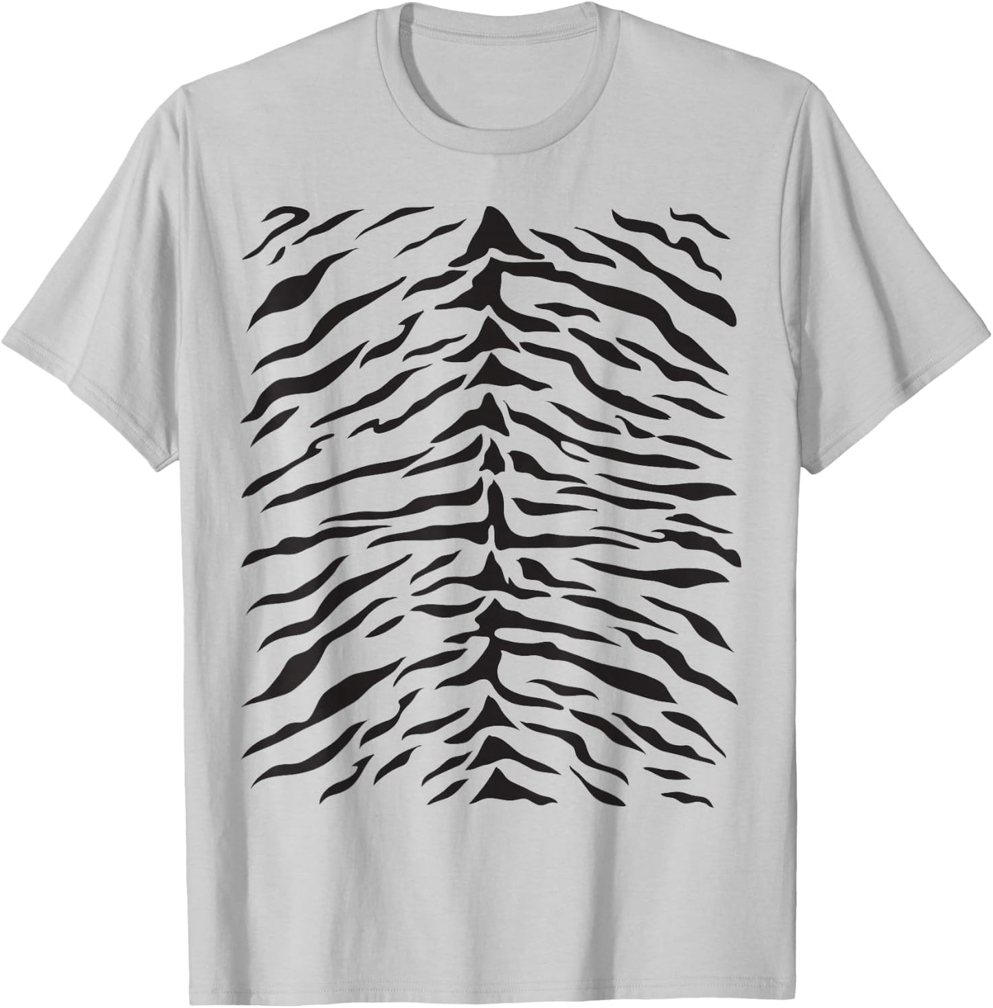 White Tiger Print Cute Costume Idea Stripes Pattern T-Shirt - T-Shirt | Ash