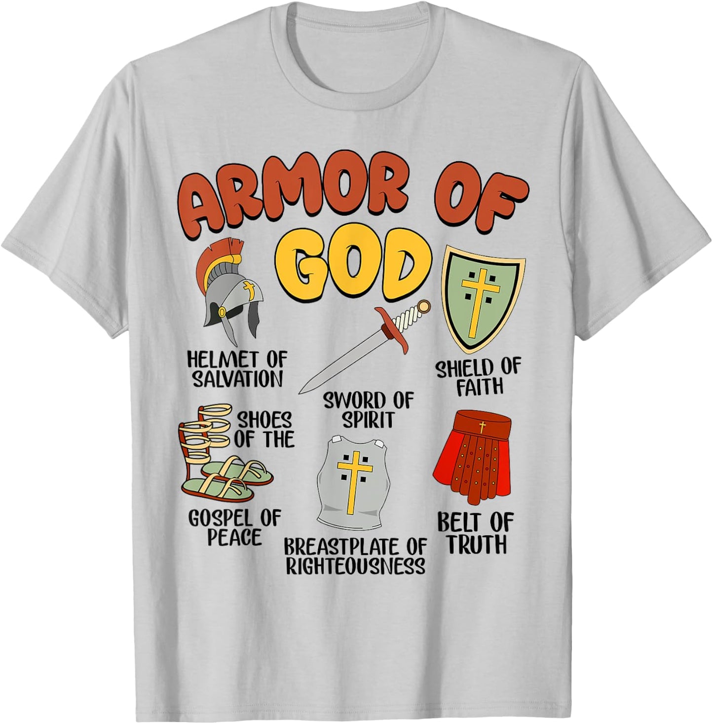 Armor of God Son Boy Christian I Love Jesus Save Bro Toddler T-Shirt - T-Shirt | Ash