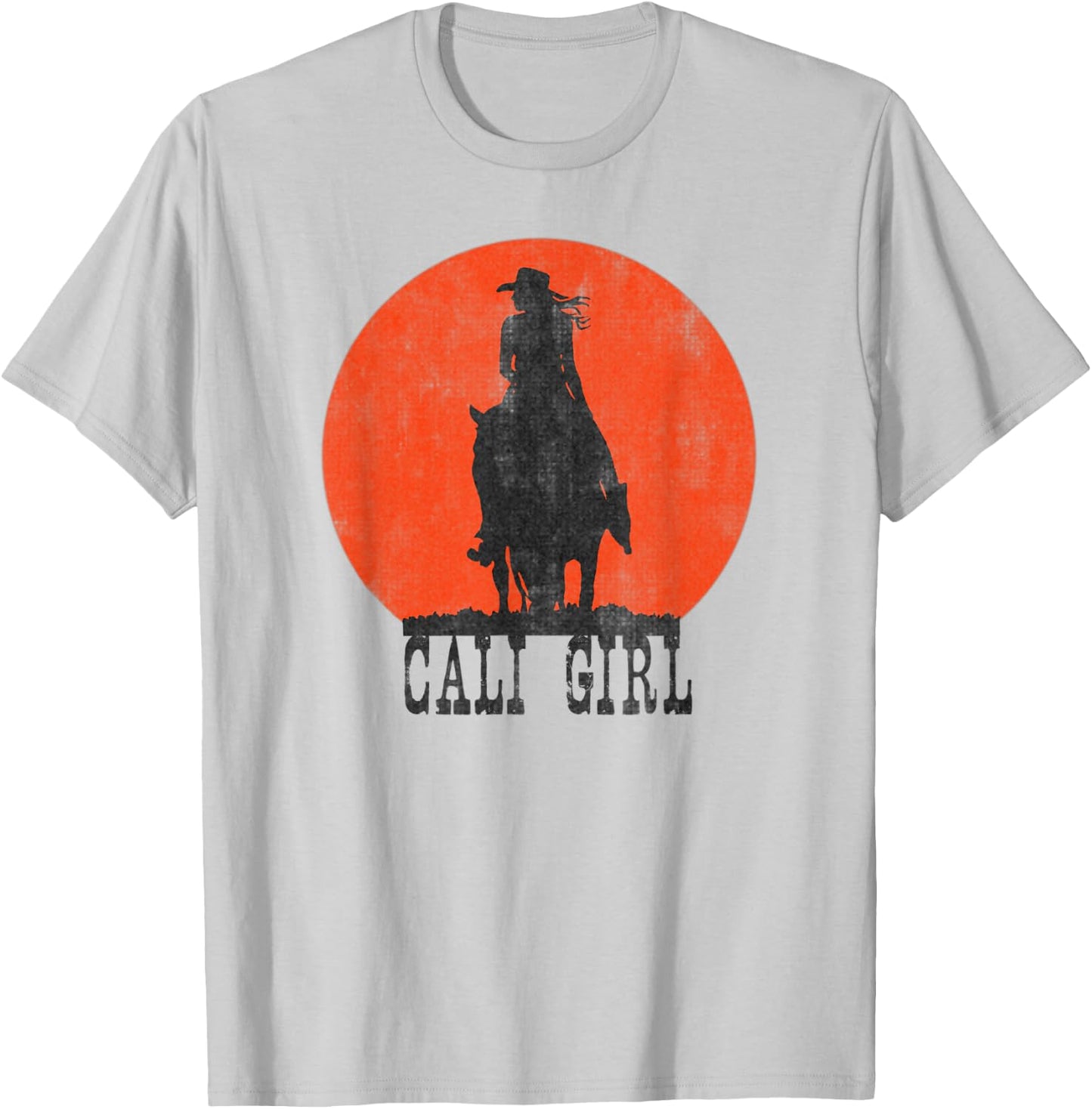 CALI GIRL California Horse Girl Vintage Retro Gift T-Shirt - T-Shirt | Ash