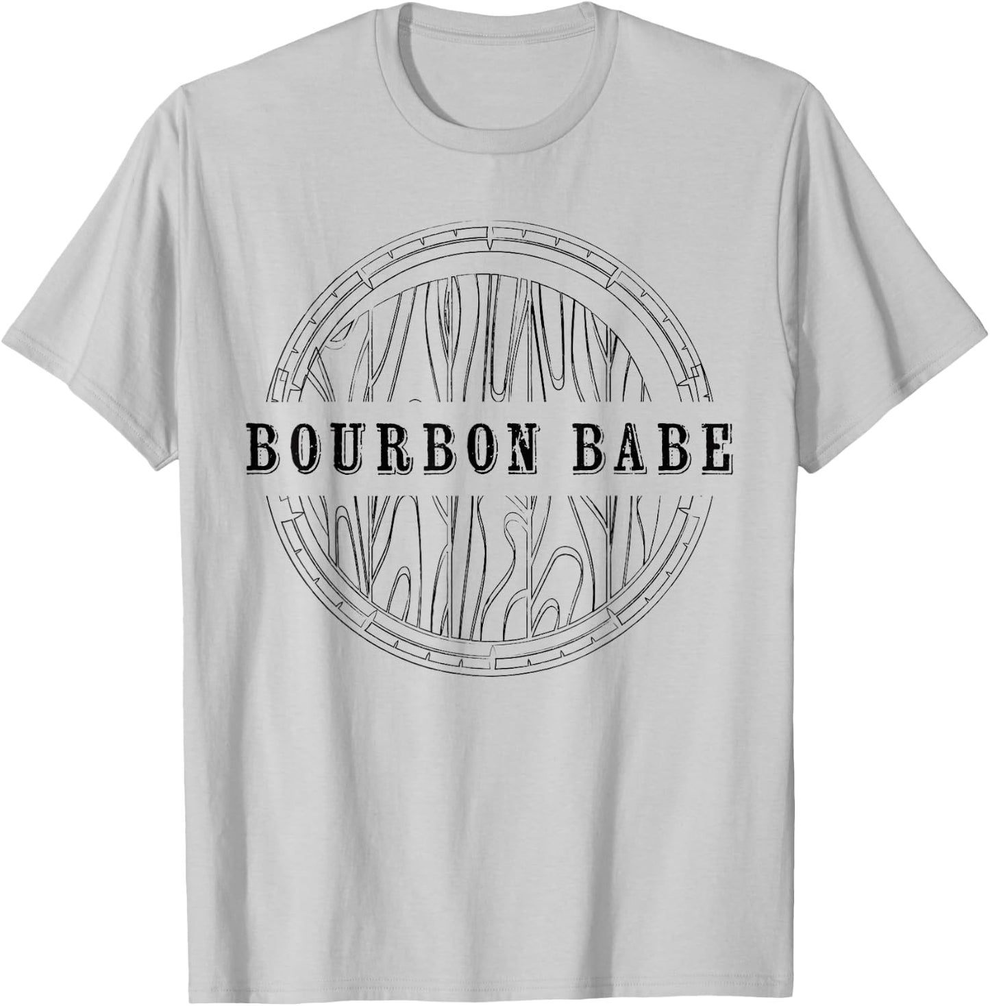 Kentucky Bourbon Babe Whiskey Barrel Country Fan T-Shirt - T-Shirt | Ash